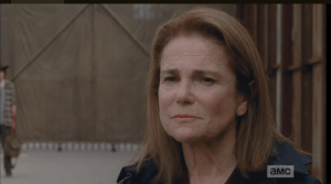 Deanna Monroe has laid down her full hand in the final showdown of this round of seven card stud. Whatever her full motivation is, it seems she knows that Rick and his gang are her best shot at the longterm survival of her community. It's a big play, a big risk, by a woman who has weighed the odds.