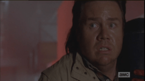 ...and then, Eugene is carrying Tara over his shoulder, making his way down the hallway. He hears a walker approach...