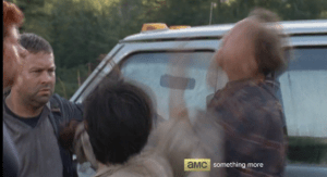 Francine rushes up and tells Tobin with a surprise right hook to the jaw...ow, this is not a good day for you, Tobin!