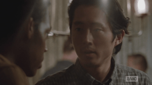 Glenn and Maggie approach Noah, and Glenn asks him if everything's ok. Noah says yeah, this just isn't really his thing, and he tells them he's gonna head out.