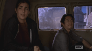 As Glenn, Tara, and Noah prepare to suffer the long drive with bad 90's techno blasting in their ears, Glenn tries to look on the bright side...