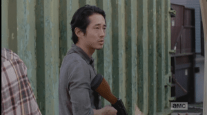 Glenn points out that they should know all the exits before going in,