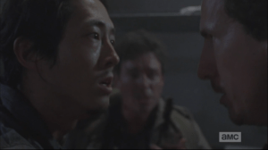 Nicholas may suck ass, but Glenn needs him. He pulls Nicholas close and tells him, yes, they can, but he needs his help.