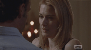 As she hands the baby over, Jessie's eyes meet Rick's.