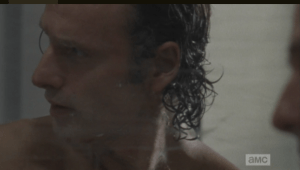 Rick is finishing up his fine, fine shave when there is an unexpected knock on the door...