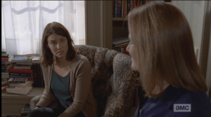 Maggie looks at Deanna, says,
