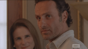 Rick sees Jessie and her family make their entrance...