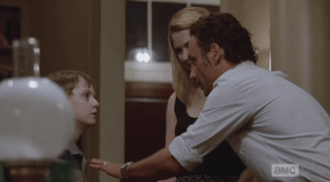 And Rick, feeling expansive and buzzed and wanting to impress Jessie and make a good impression on her kid, kneels down and says that he is a