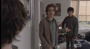 Rowan, being a good host, offers different activities they can do...they can play video games, or Mikey's house has a pool table (and a strict dad, who luckily is at work at the moment).