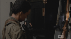 As Sasha checks over her rifle, Olivia has a special request...