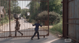 Deanna calls bullshit on Sasha and lets her out the gate with a box of bullets and her gun.