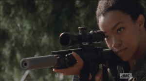 ...and finally gets a reprieve from her constant, crushing grief and inner torment when she can put it all aside, for one brief second, and focus on the target in her scope, pull the trigger.