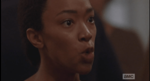 Sasha can't take it any more...she yells at the woman,