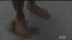 As the thick layers of Rick Grime wash down the shower drain, we see our man is rocking some serious 7-11 feet.