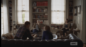 Tobin has come to talk about the events of the day with Deanna and Reg...Maggie, as Deanna's aide, is present for this conversation as well.