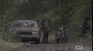 daryl and aaron dip into the woods