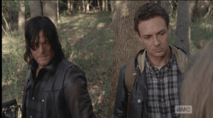 Aaron and Daryl take in this awful sight.