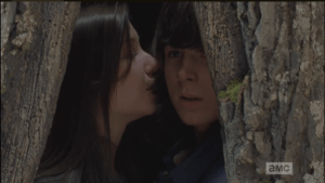 She leans forward, whispers...