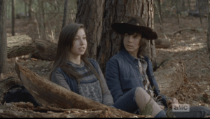 Looking out into the woods, Enid says,