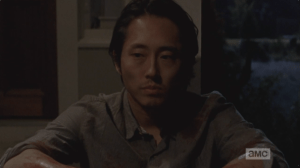 Glenn's voice is hoarse, soft. 
