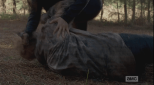 As Rosita finishes off I Think It's Broken Walker with a rekill to the head...