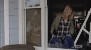 As Jessie tries to clean up the broken mess of her living room window, we see a gentleman caller has come to pay a visit...
