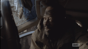 Morgan shuts the young feral felons into the back seat, and then he leans across the front seat of the car, honking the horn 2 or 3 times, ostensibly to alert their