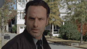 Rick turns towards Jessie's house. It seems he had finally found his words. He strides towards the house.