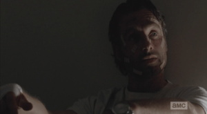 Rick turns the baby blues up to Michonne.