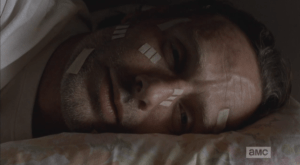 Rick Grimes wakes up in lockdown...