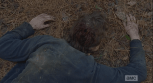 walker dead back of the head