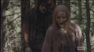 Another group of walkers shuffles through the forest...