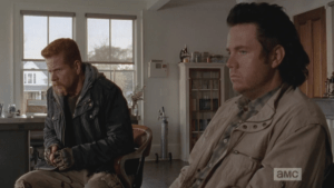 First Abraham, then Eugene, turn their gazes back to Tara, sleeping in her bed. An awkward moment passes, then Eugene speaks up.