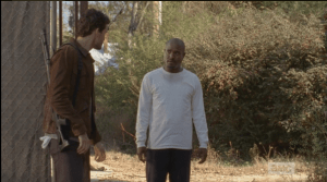 Spencer rolls open the gate.