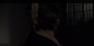 ...who whirls around to face his undead attacker, just in time.