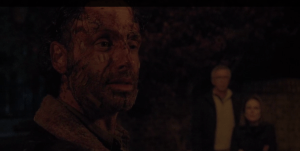 Rick looks around at the assembled citizens of Alexandria.