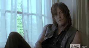Daryl, of course, looks like he's on board with Rick's plan...and looking mighty fine, as usual...