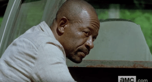 ...which quickly pans over to a shot of Morgan, as JL Carol's voice concludes,