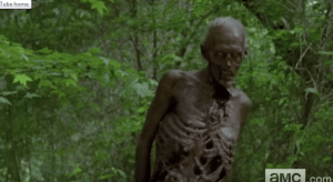 I have been thinking that Greg Nicotero must be using some extremely thin individuals to play some of these walkers...the makeup and styling here is just incredible.
