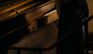 blood on the piano