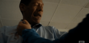 And with a battle cry, Tobias rushes forward and plunges his knife into Artie Walker's chest.