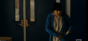 Tobias grabs for his knife.