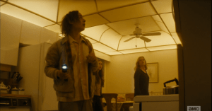 As they begin to make their way through the kitchen, the lights flicker back on in the home.