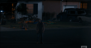 Dawson B. Infected. The zombie stands a moment, then begins shuffling towards the Clarks' front door.