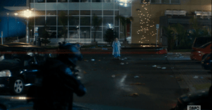 (gunfire, blasts)