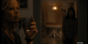 Later, Liza goes to get a drink, and finds Madison in the kitchen. When her attempt at small-talk fails, Liza tells Madison that she doesn't want to cause problems...