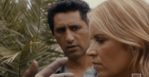 But Travis stops Maddy before she can bludgeon her friend Susan out of her undead misery.