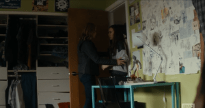 Madison (walking towards Alicia and guiding her back away from the room: