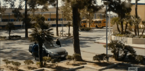 ...we see Madison stop a moment, take one last look at the empty school, the buses. Everything will be different, from now on...