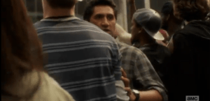 Meanwhile, downtown, the protest continues to escalate as Travis and Liza search for Chris, calling his name.